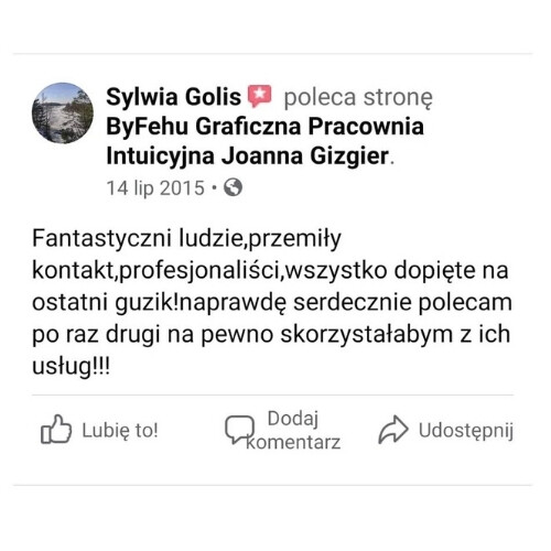 Rekomendacja dla by Fehu Sylwia Golis